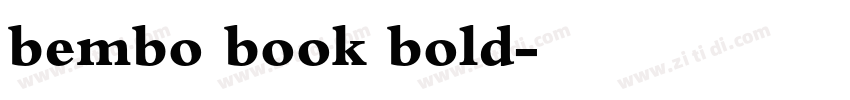 bembo book bold字体转换